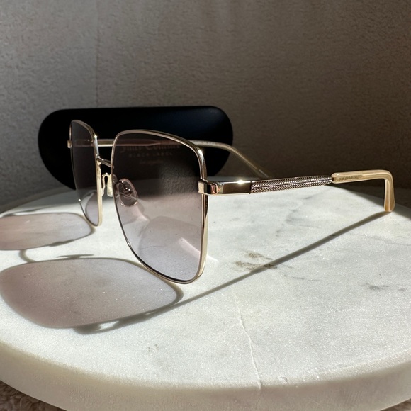 Juicy Couture Black Label Rectangular Oversized Sunglasses Gold Purple JU 605/S main image 9